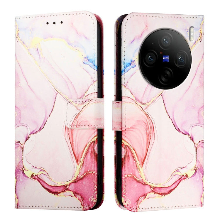 For vivo X100s PT003 Marble Pattern Flip Leather Phone Case