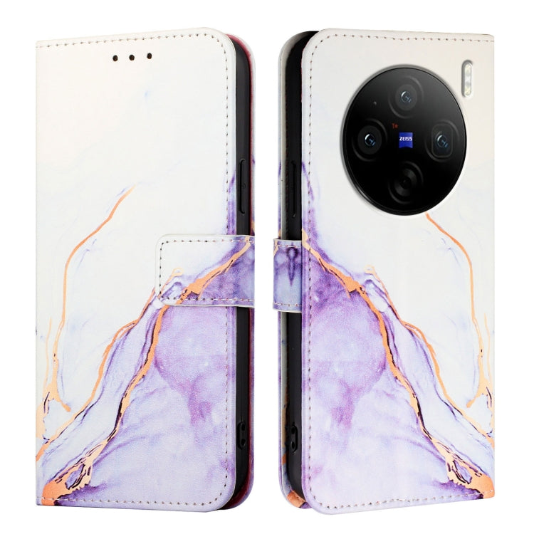 For vivo X100s PT003 Marble Pattern Flip Leather Phone Case