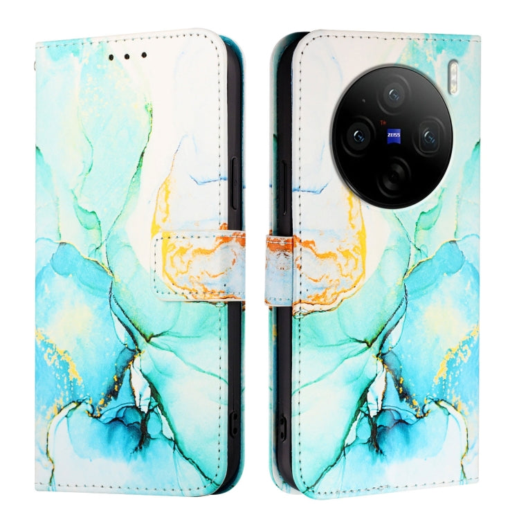 For vivo X100s PT003 Marble Pattern Flip Leather Phone Case