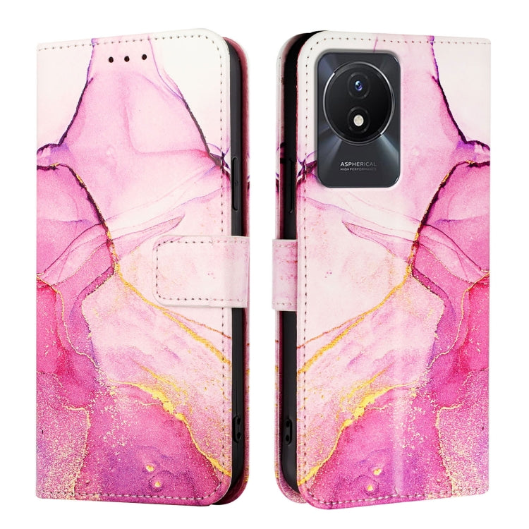 For vivo Y02A / Y02 / Y11 2023 / Y02t PT003 Marble Pattern Flip Leather Phone Case