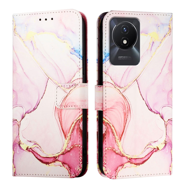 For vivo Y02A / Y02 / Y11 2023 / Y02t PT003 Marble Pattern Flip Leather Phone Case