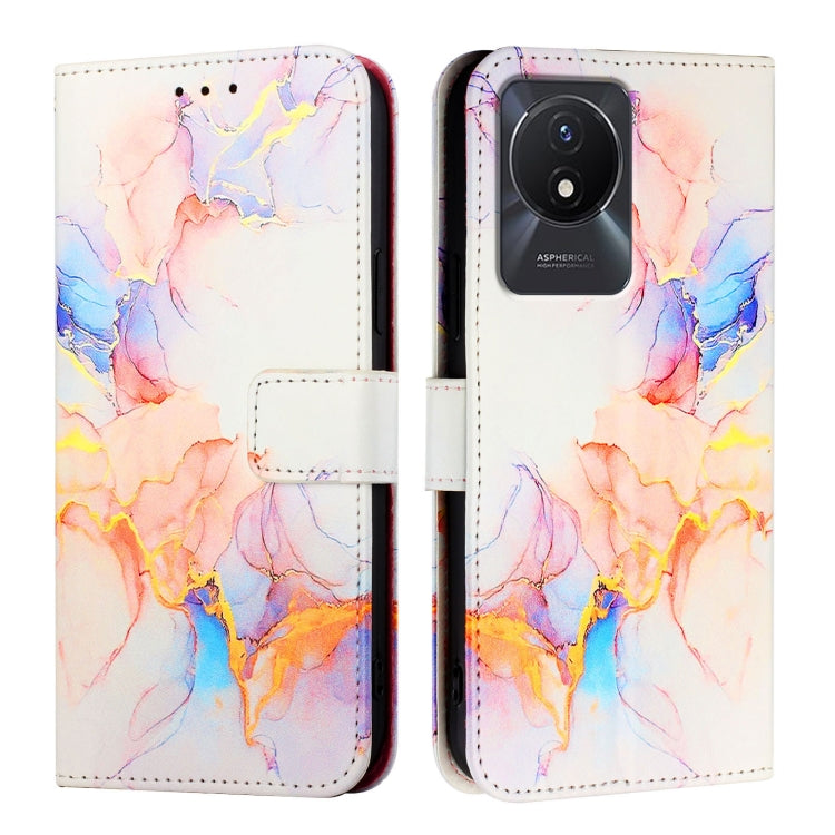 For vivo Y02A / Y02 / Y11 2023 / Y02t PT003 Marble Pattern Flip Leather Phone Case