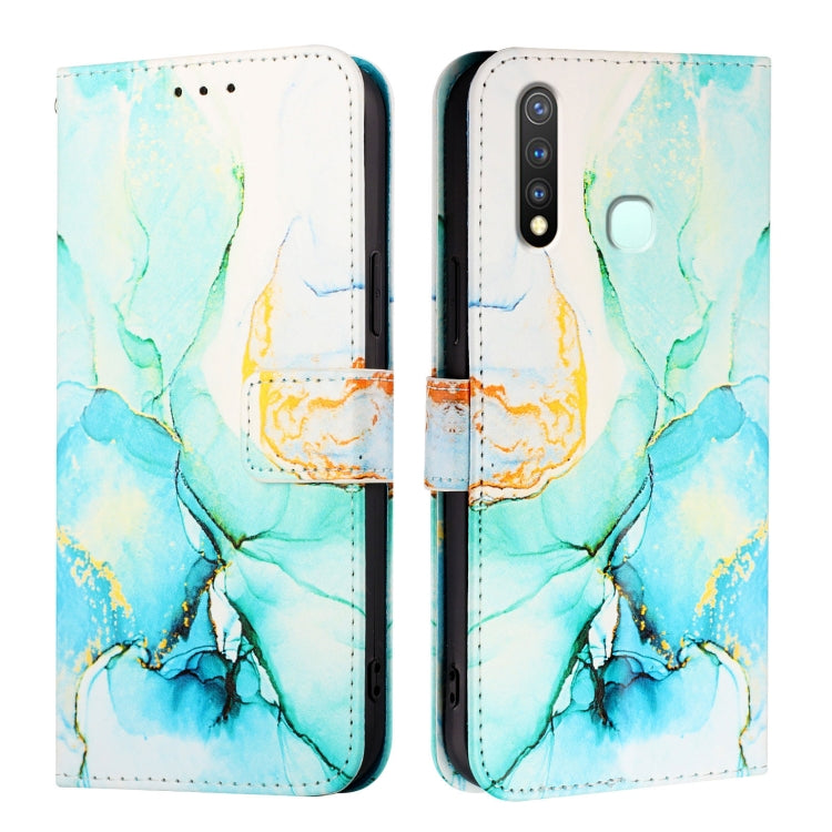 For vivo Y19 / U3 / Y5s / Z5i / U20 PT003 Marble Pattern Flip Leather Phone Case