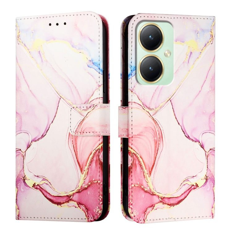 For vivo Y27 4G Global PT003 Marble Pattern Flip Leather Phone Case