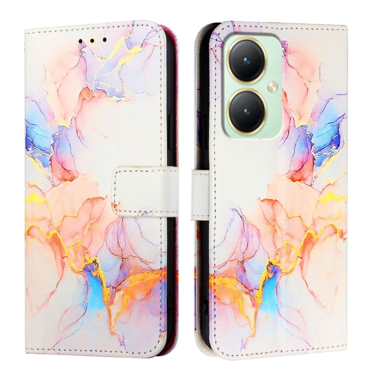 For vivo Y27 4G Global PT003 Marble Pattern Flip Leather Phone Case