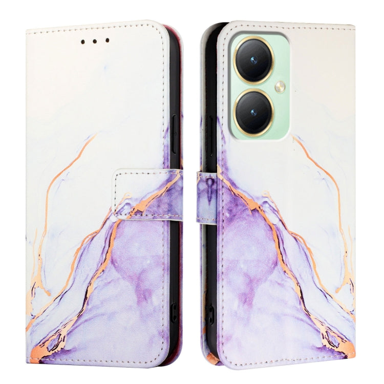 For vivo Y27 4G Global PT003 Marble Pattern Flip Leather Phone Case