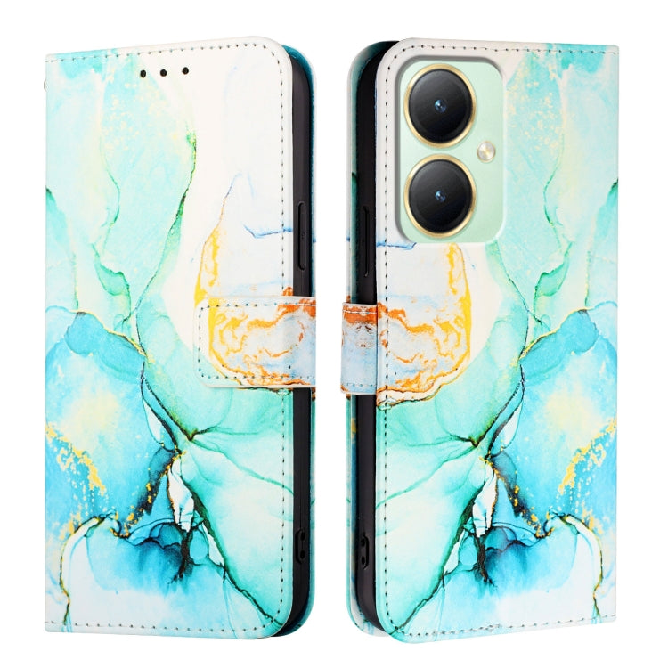 For vivo Y27 4G Global PT003 Marble Pattern Flip Leather Phone Case