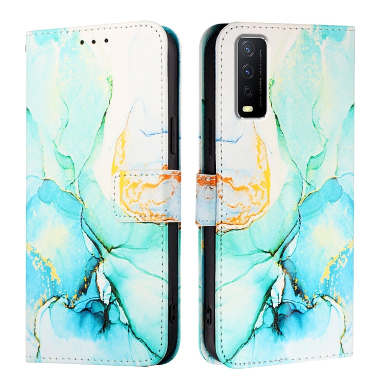 For vivo Y30 4G Global PT003 Marble Pattern Flip Leather Phone Case