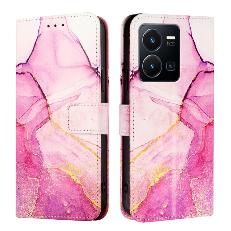 For vivo Y77 5G Global / Y77e 5G PT003 Marble Pattern Flip Leather Phone Case
