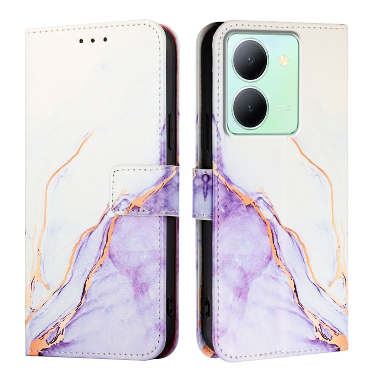 For vivo Y36 5G Global / Y36 4G Global&India PT003 Marble Pattern Flip Leather Phone Case