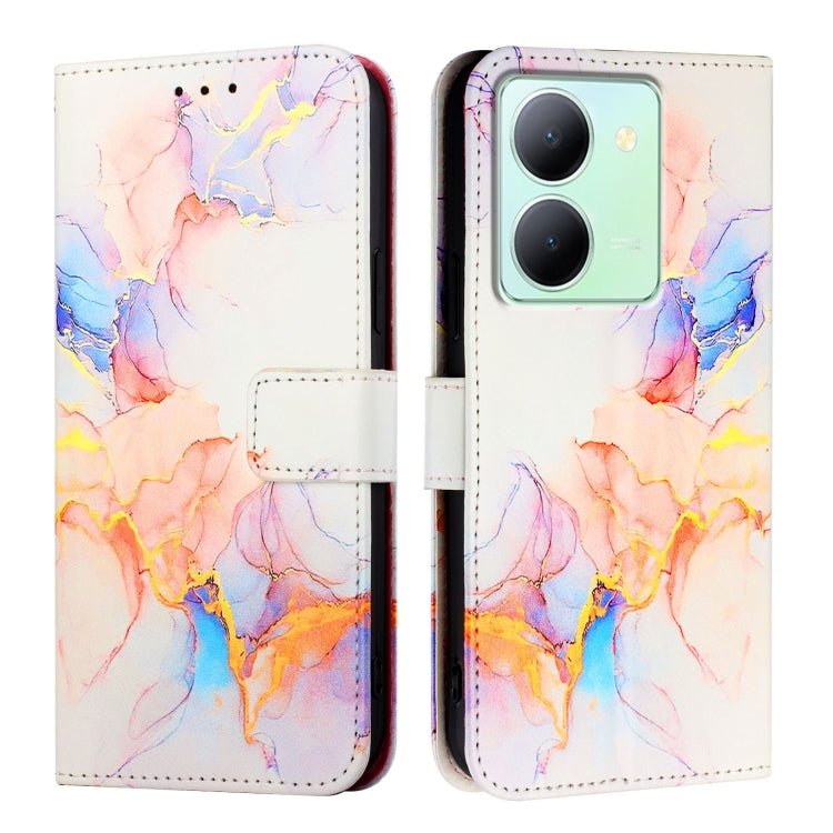 For vivo Y27 5G / Y27s 4G Global PT003 Marble Pattern Flip Leather Phone Case