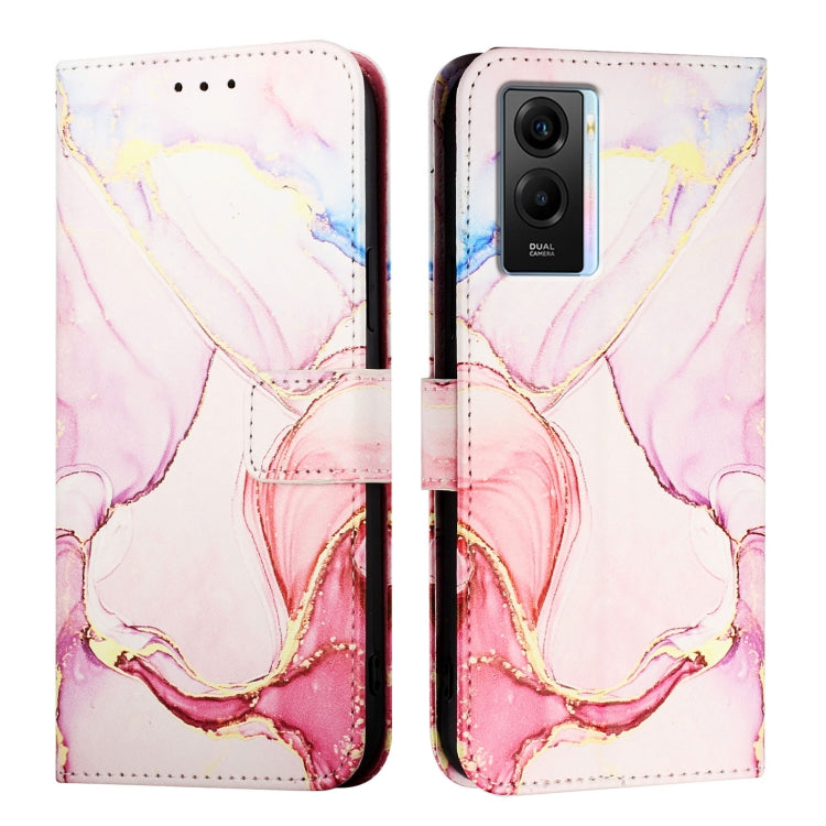 For vivo T1 5G / iQOO U5e / Y30 5G / Y33e 5G PT003 Marble Pattern Flip Leather Phone Case