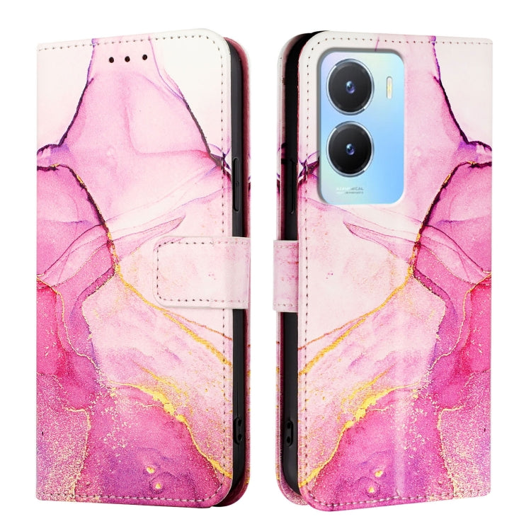 For vivo Y56 5G / Y16 4G / Y02s 4G PT003 Marble Pattern Flip Leather Phone Case