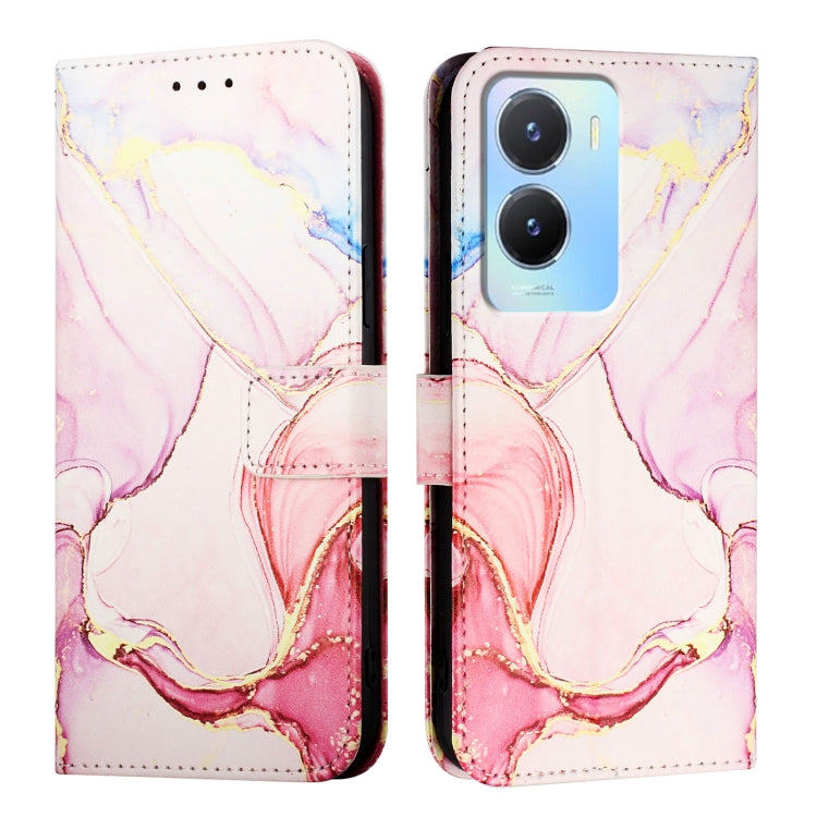 For vivo Y56 5G / Y16 4G / Y02s 4G PT003 Marble Pattern Flip Leather Phone Case