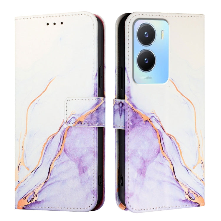 For vivo Y56 5G / Y16 4G / Y02s 4G PT003 Marble Pattern Flip Leather Phone Case