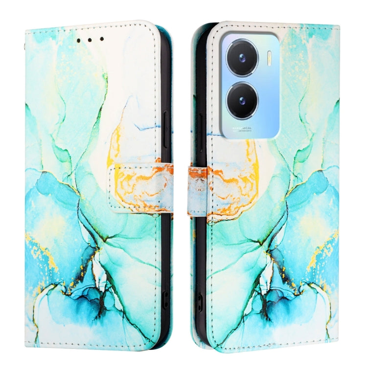 For vivo Y56 5G / Y16 4G / Y02s 4G PT003 Marble Pattern Flip Leather Phone Case