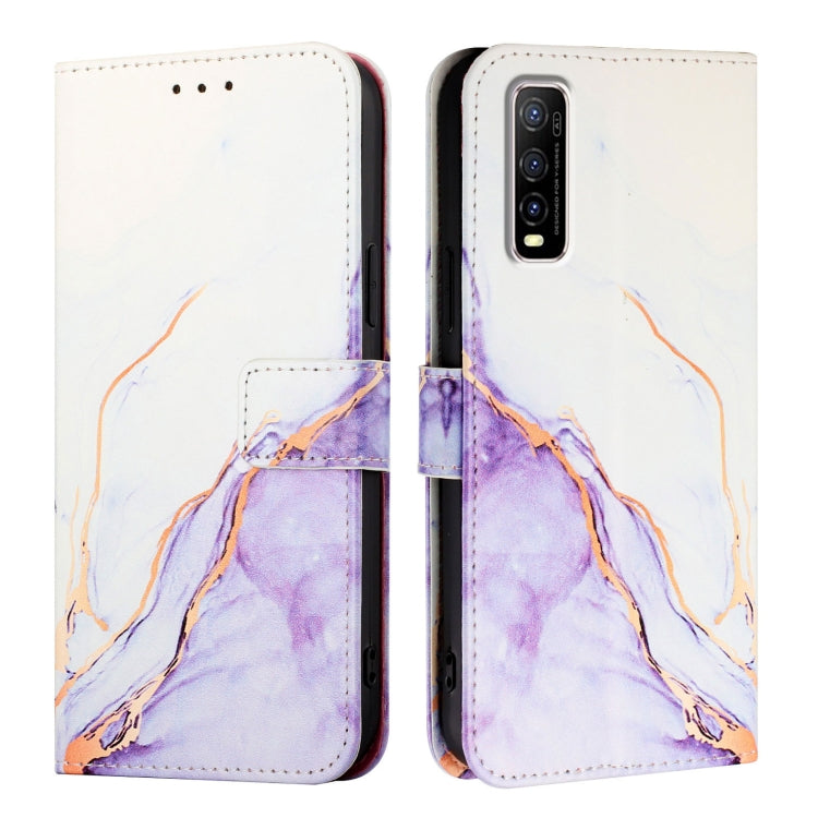 For vivo Y70s PT003 Marble Pattern Flip Leather Phone Case