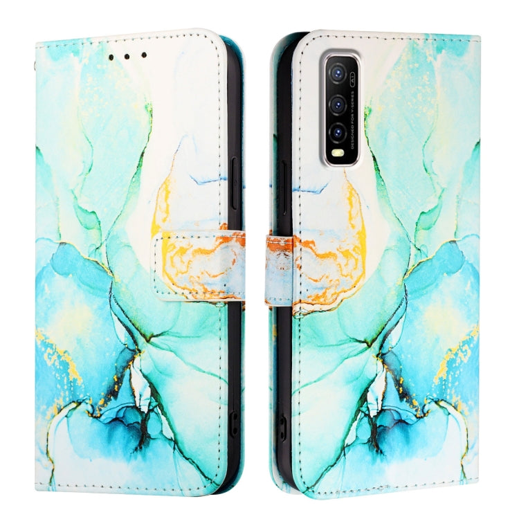 For vivo Y70s PT003 Marble Pattern Flip Leather Phone Case