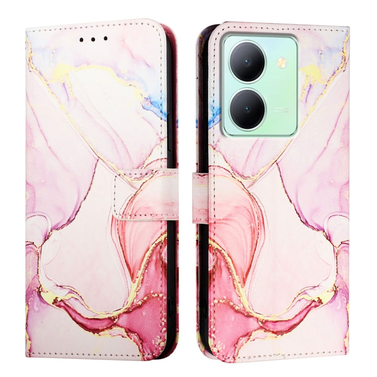 For vivo Y78+ / Y78 5G Global / V29 Lite PT003 Marble Pattern Flip Leather Phone Case