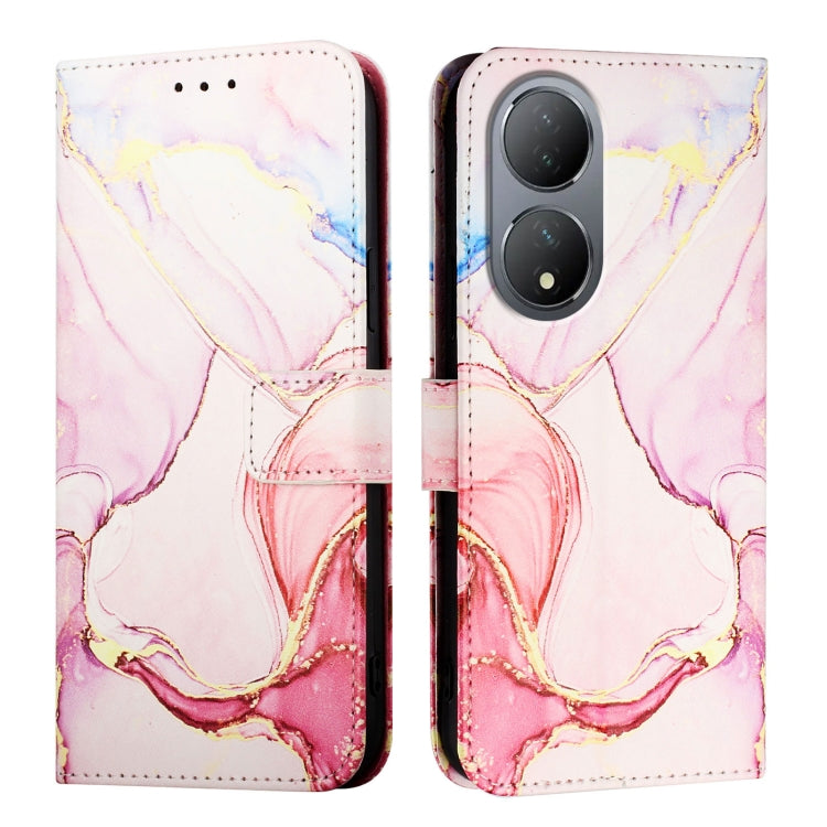 For vivo Y100 5G Global PT003 Marble Pattern Flip Leather Phone Case