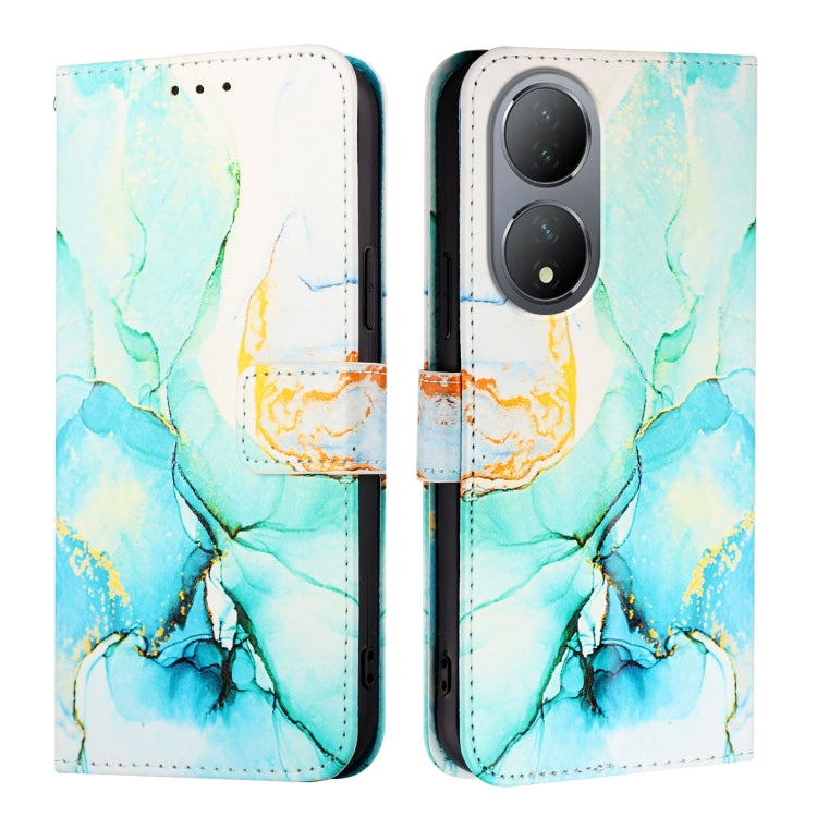 For vivo Y100 5G Global PT003 Marble Pattern Flip Leather Phone Case