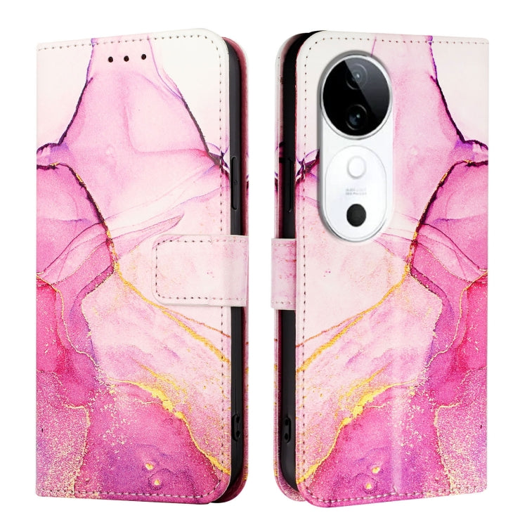 For vivo S19 PT003 Marble Pattern Flip Leather Phone Case