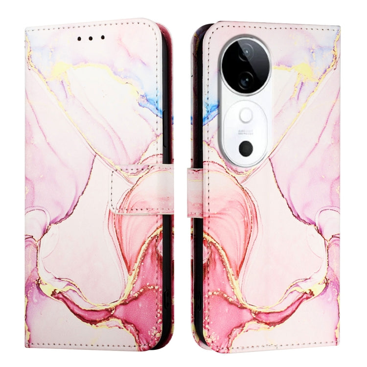For vivo S19 PT003 Marble Pattern Flip Leather Phone Case