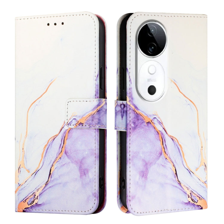 For vivo S19 PT003 Marble Pattern Flip Leather Phone Case