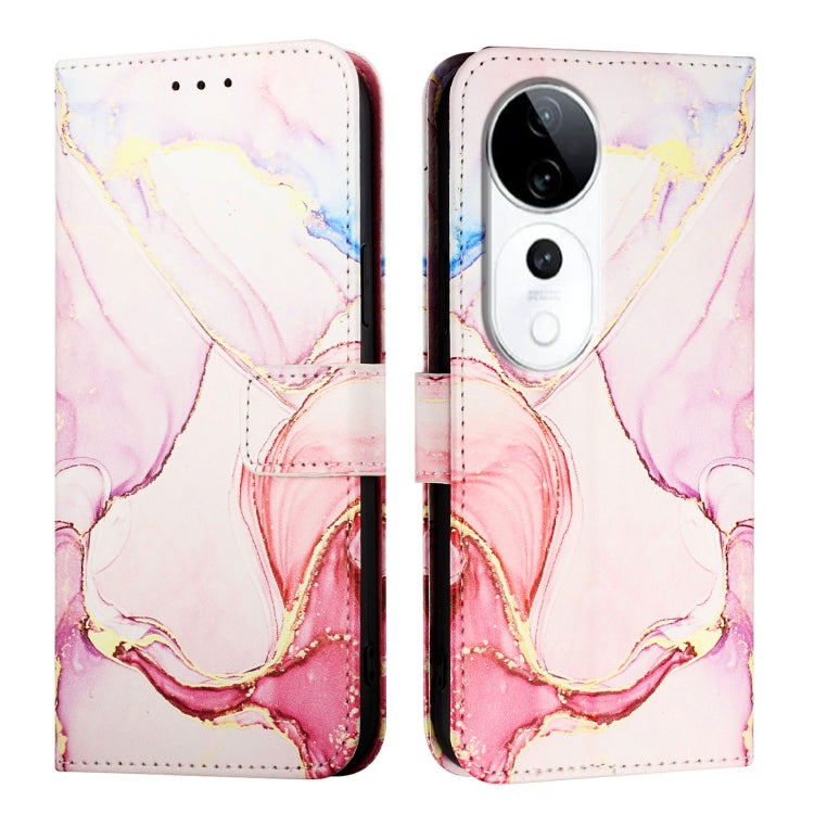 For vivo S19 Pro PT003 Marble Pattern Flip Leather Phone Case