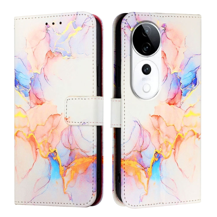 For vivo S19 Pro PT003 Marble Pattern Flip Leather Phone Case