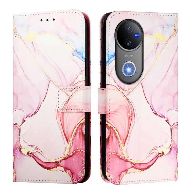 For vivo V50 PT003 Marble Pattern Flip Leather Phone Case