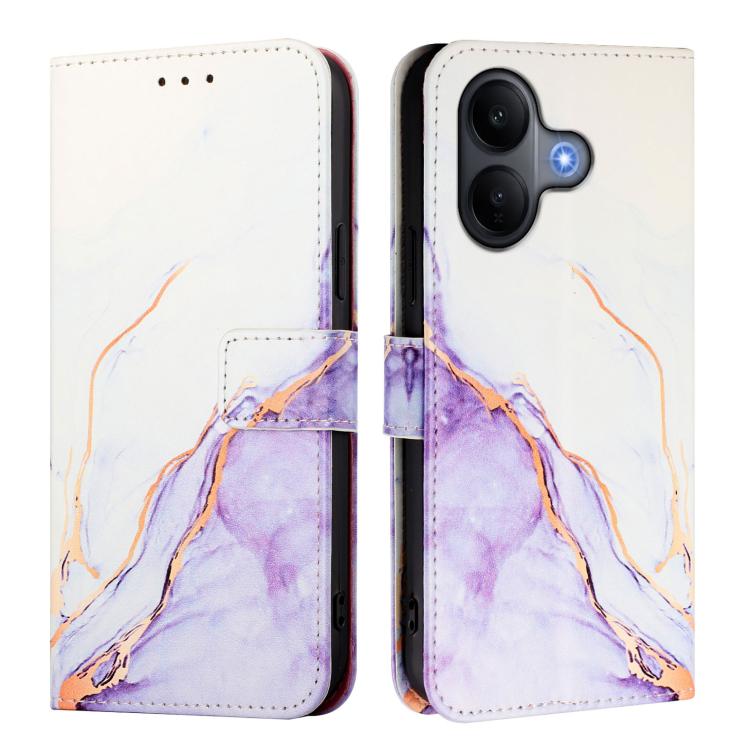For vivo V60 Lite 5G Global PT003 Marble Pattern Flip Leather Phone Case
