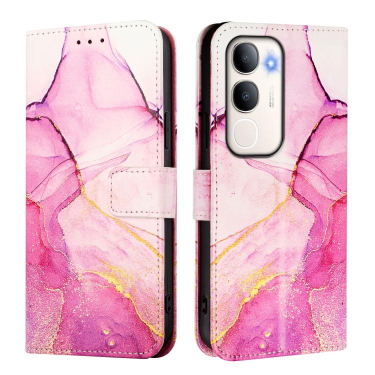 For vivo Y50 5G PT003 Marble Pattern Flip Leather Phone Case