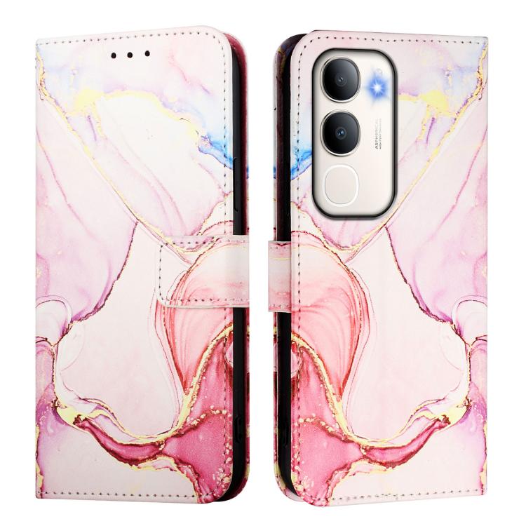 For vivo Y50 5G PT003 Marble Pattern Flip Leather Phone Case