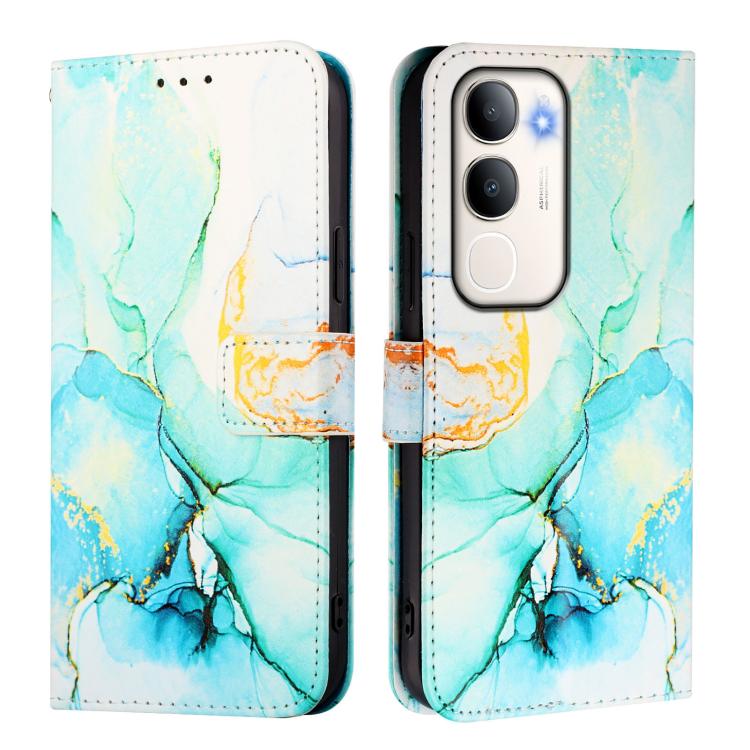 For vivo Y50 5G PT003 Marble Pattern Flip Leather Phone Case