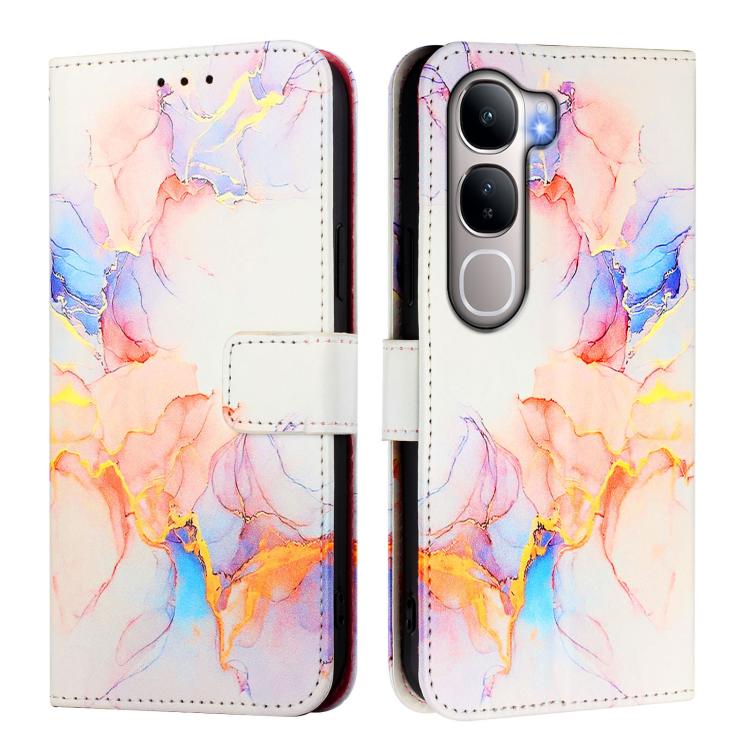 For vivo Y31 5G Global PT003 Marble Pattern Flip Leather Phone Case