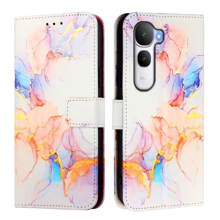 For vivo Y400 4G PT003 Marble Pattern Flip Leather Phone Case