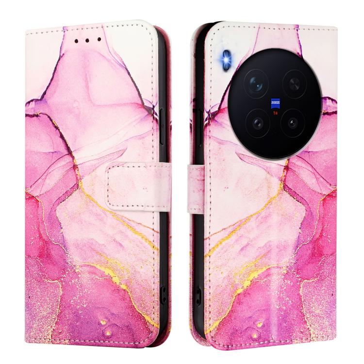 For vivo X300 Pro PT003 Marble Pattern Flip Leather Phone Case