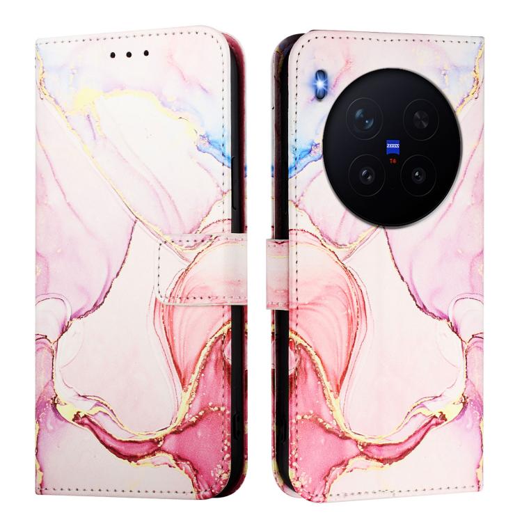 For vivo X300 Pro PT003 Marble Pattern Flip Leather Phone Case