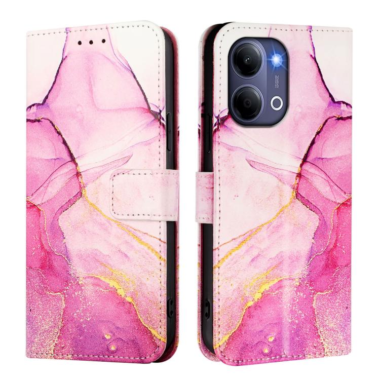 For vivo Y21 5G 2026 / Y05 4G PT003 Marble Pattern Flip Leather Phone Case