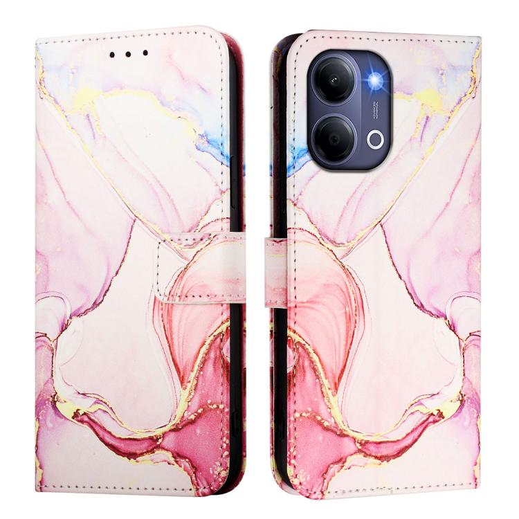 For vivo Y21 5G 2026 / Y05 4G PT003 Marble Pattern Flip Leather Phone Case