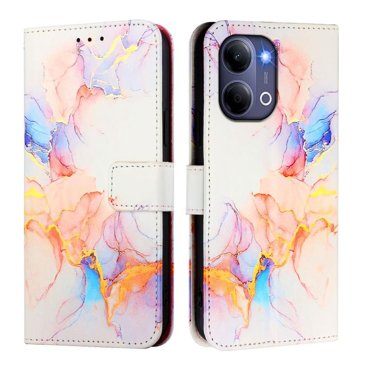 For vivo Y21 5G 2026 / Y05 4G PT003 Marble Pattern Flip Leather Phone Case