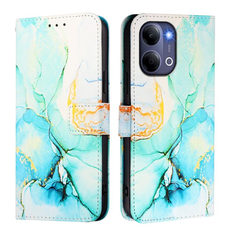 For vivo Y21 5G 2026 / Y05 4G PT003 Marble Pattern Flip Leather Phone Case