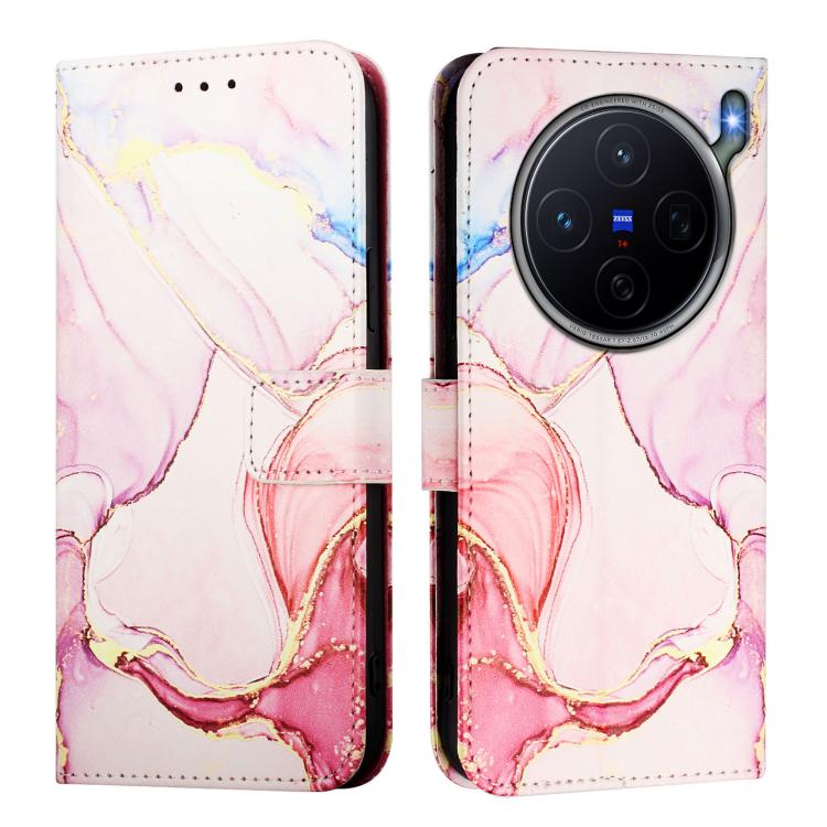 For vivo X300s PT003 Marble Pattern Flip Leather Phone Case