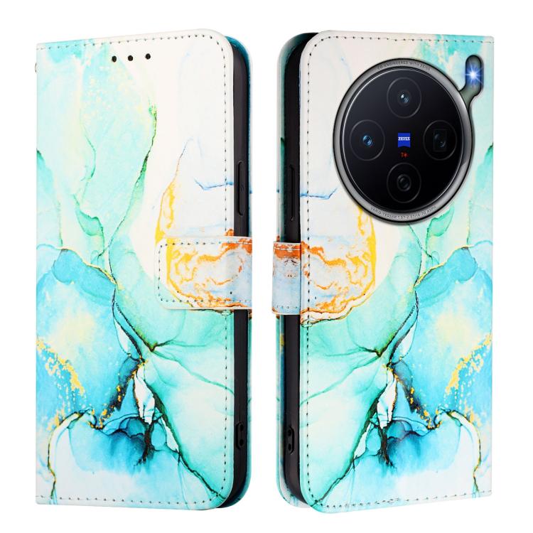 For vivo X300s PT003 Marble Pattern Flip Leather Phone Case