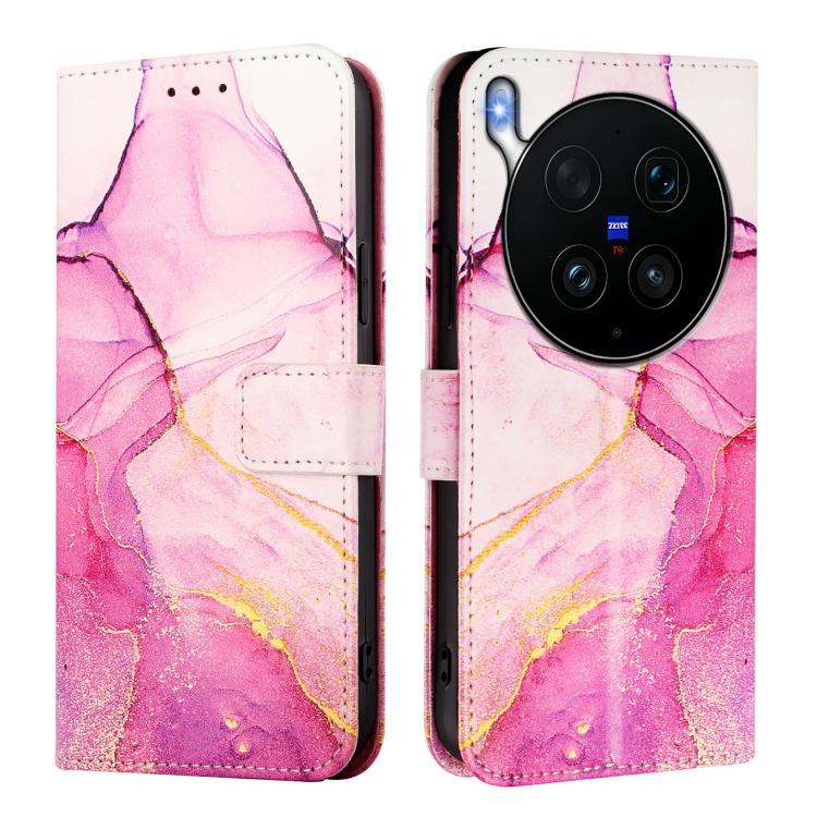 For vivo X300 Ultra PT003 Marble Pattern Flip Leather Phone Case