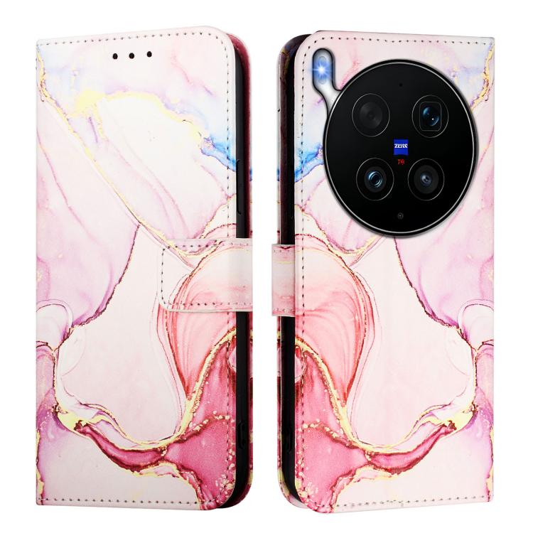 For vivo X300 Ultra PT003 Marble Pattern Flip Leather Phone Case