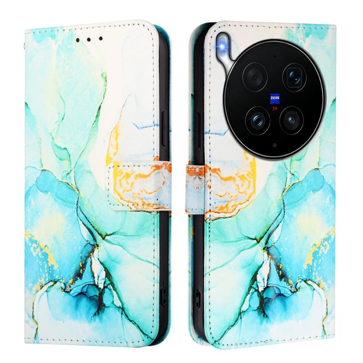 For vivo X300 Ultra PT003 Marble Pattern Flip Leather Phone Case