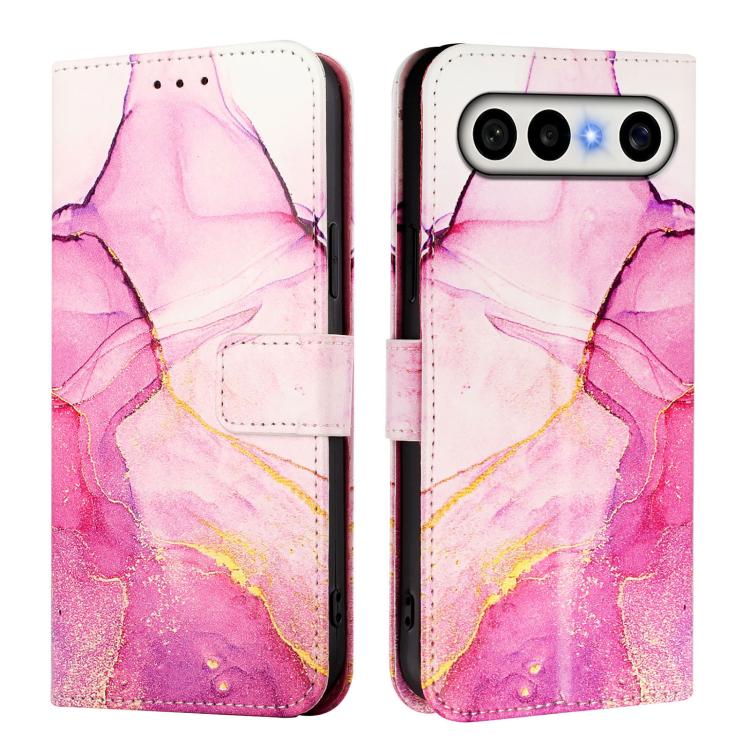For vivo X300 FE 5G Russia / Zeiss PT003 Marble Pattern Flip Leather Phone Case