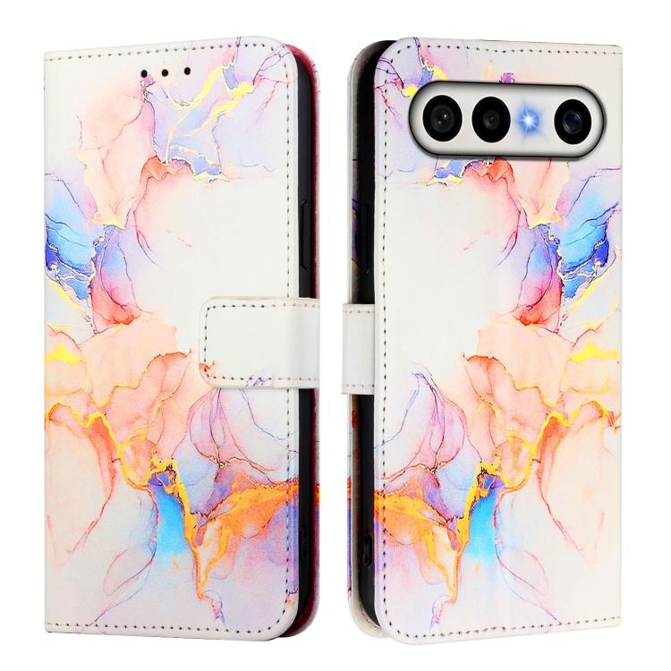 For vivo X300 FE 5G Russia / Zeiss PT003 Marble Pattern Flip Leather Phone Case
